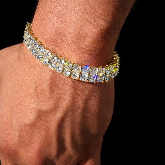 Gold Plated Double Row Tennis Bracelet