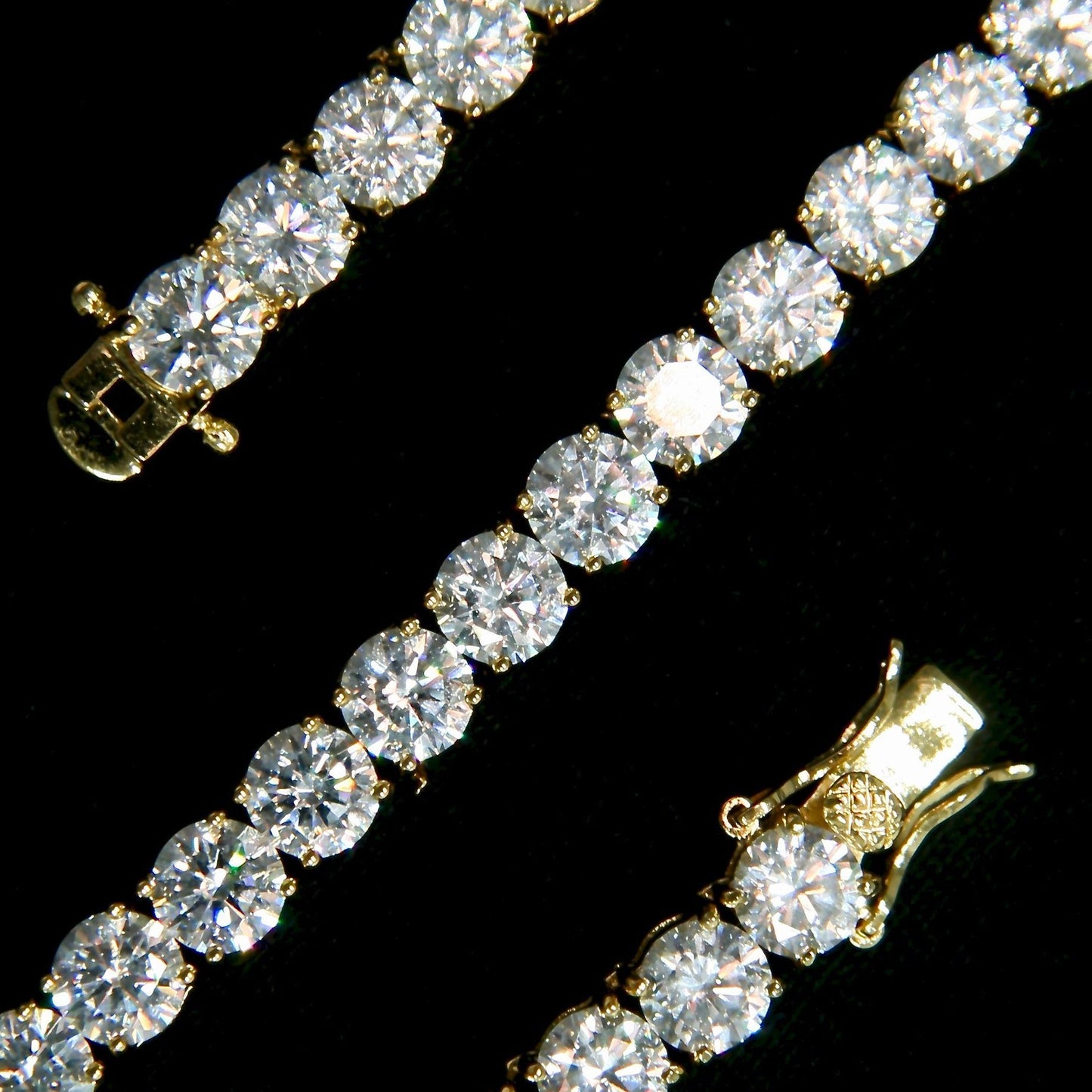 CHAINE DE TENNIS PLAQUE OR 6MM