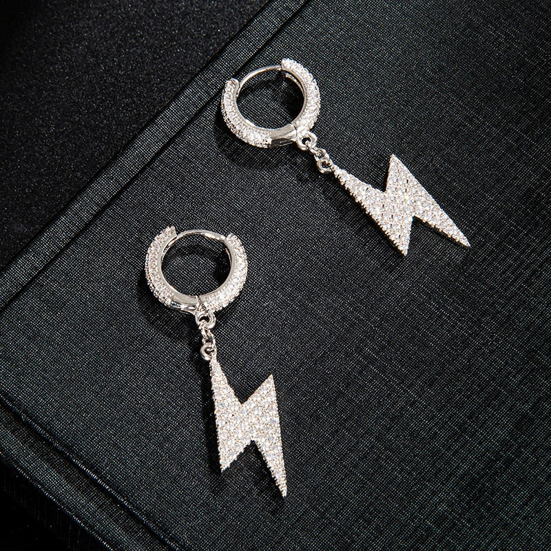 Boucles d'oreilles Iced Out Lightning