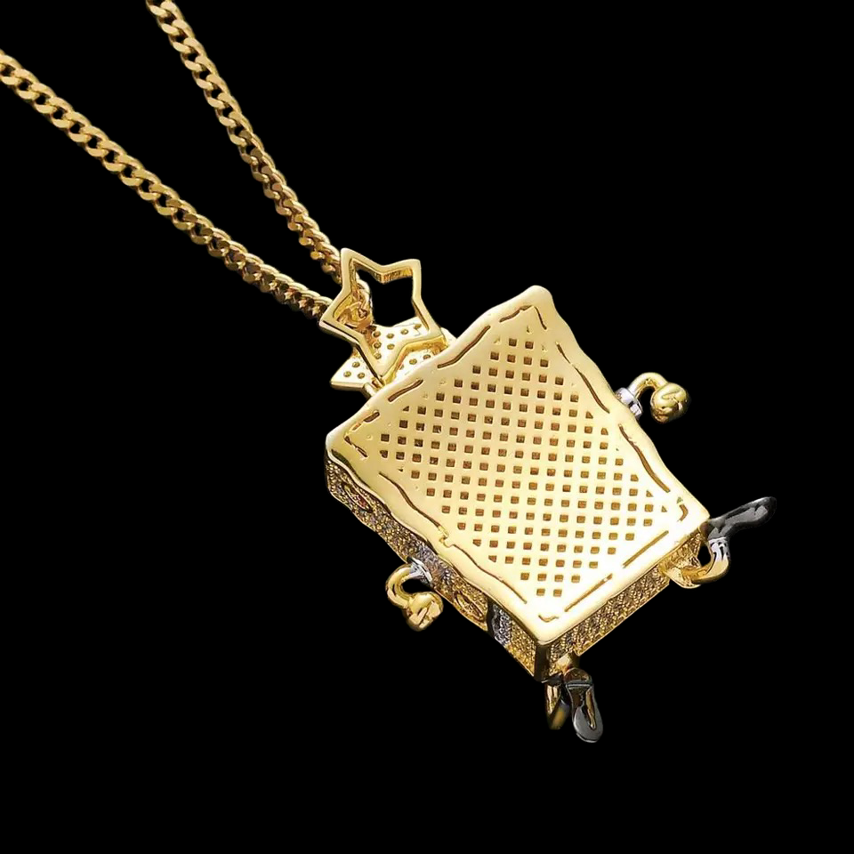 Custom Iced Out Sponge Pendant