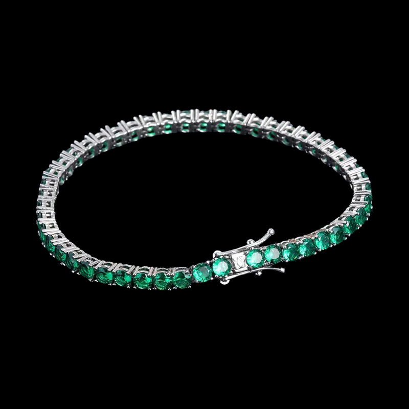 Bracelet Tennis Vert Emeraude