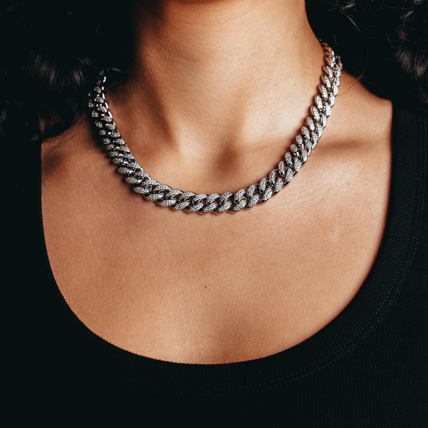 Chaîne cubaine Iced Out Miami de 12 mm