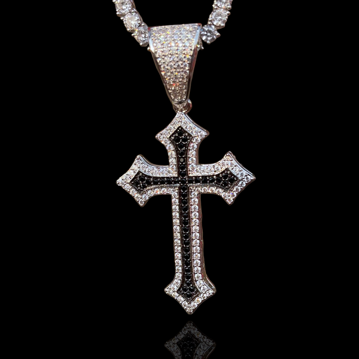 Pendentif Croix Celtique Noir Blanc