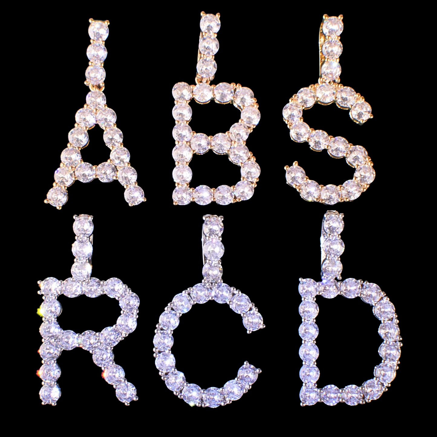 Pendentif lettre glacé