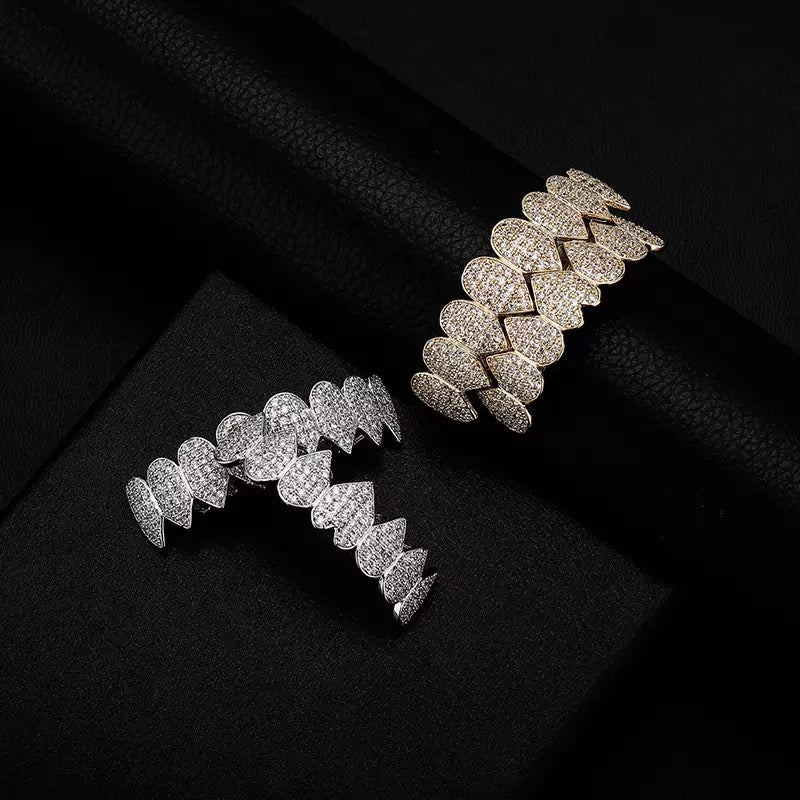 Premium Iced Out Shark Grillz Set