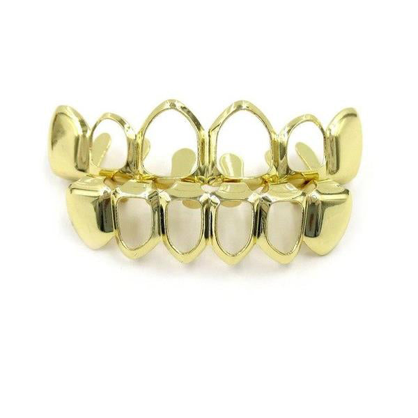 Grillz plaqué or ouvert