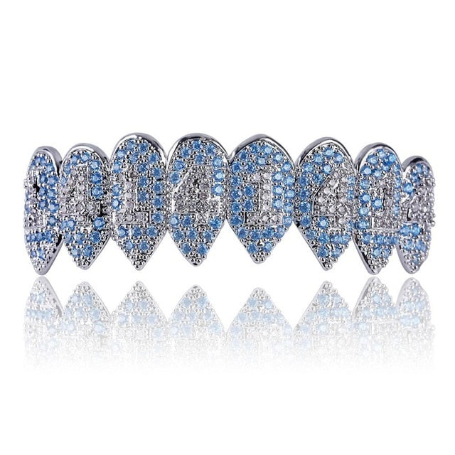 Blauwe Shark Grillz Set