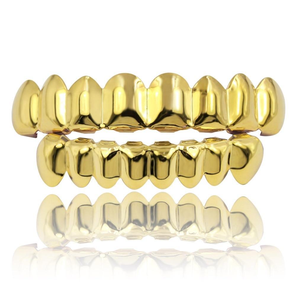 8/8 Goldplated Grillz Set - ICED OUT