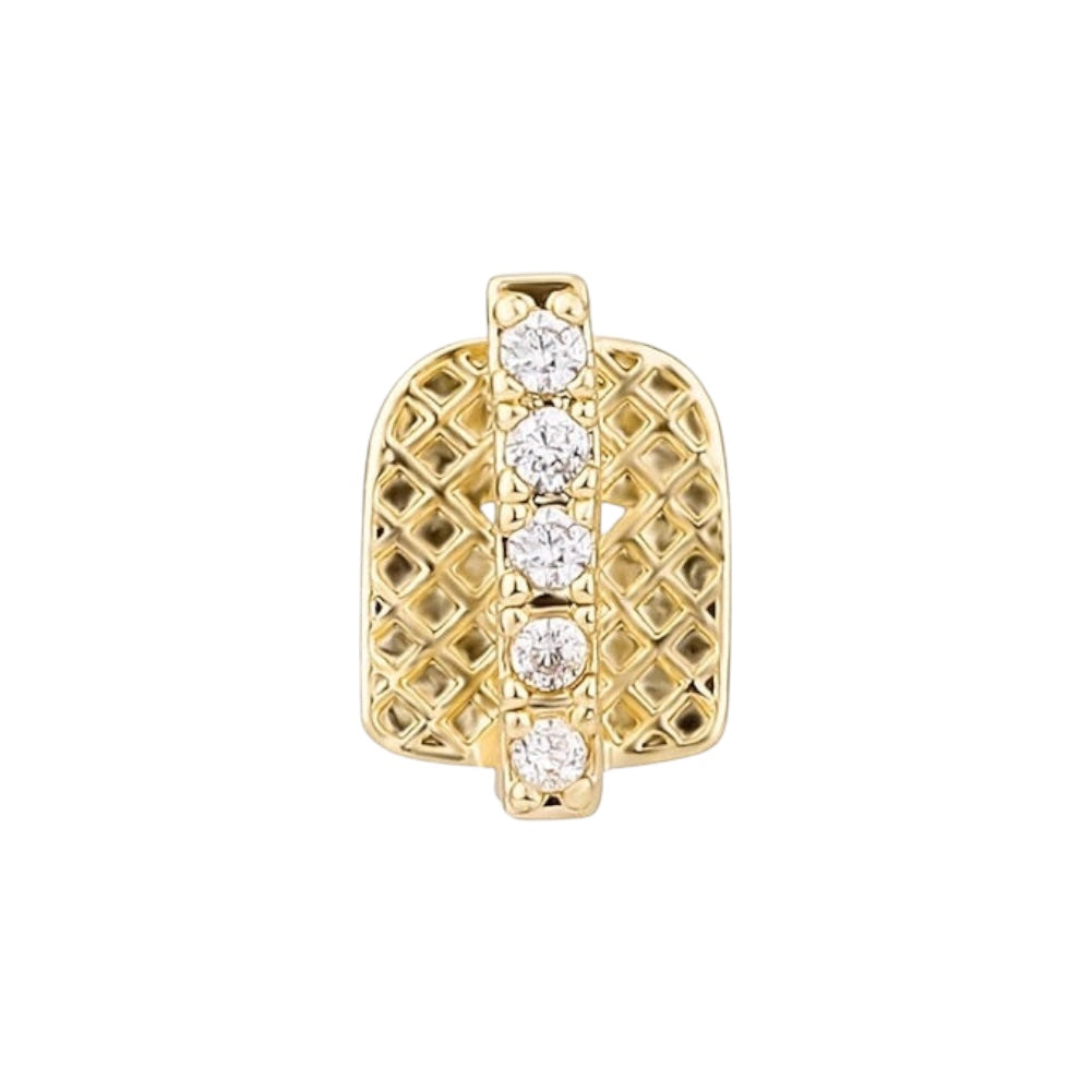 Gold Plated ICED OUT Streep Tand