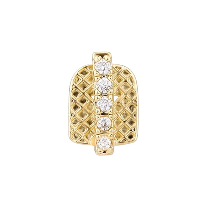 Gold Plated ICED OUT Streep Tand