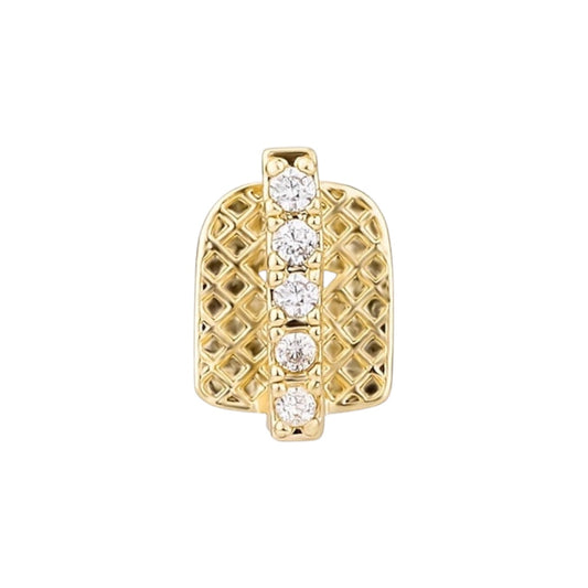 ICED OUT Stripe Tooth – Gold Plated