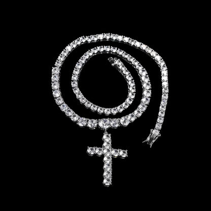 Iced Cross Tennis Chain