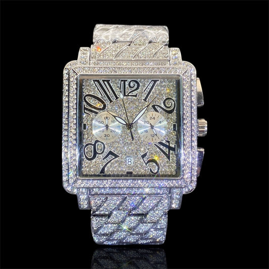 Royal Frost 45mm – Fully Iced Square Horloge