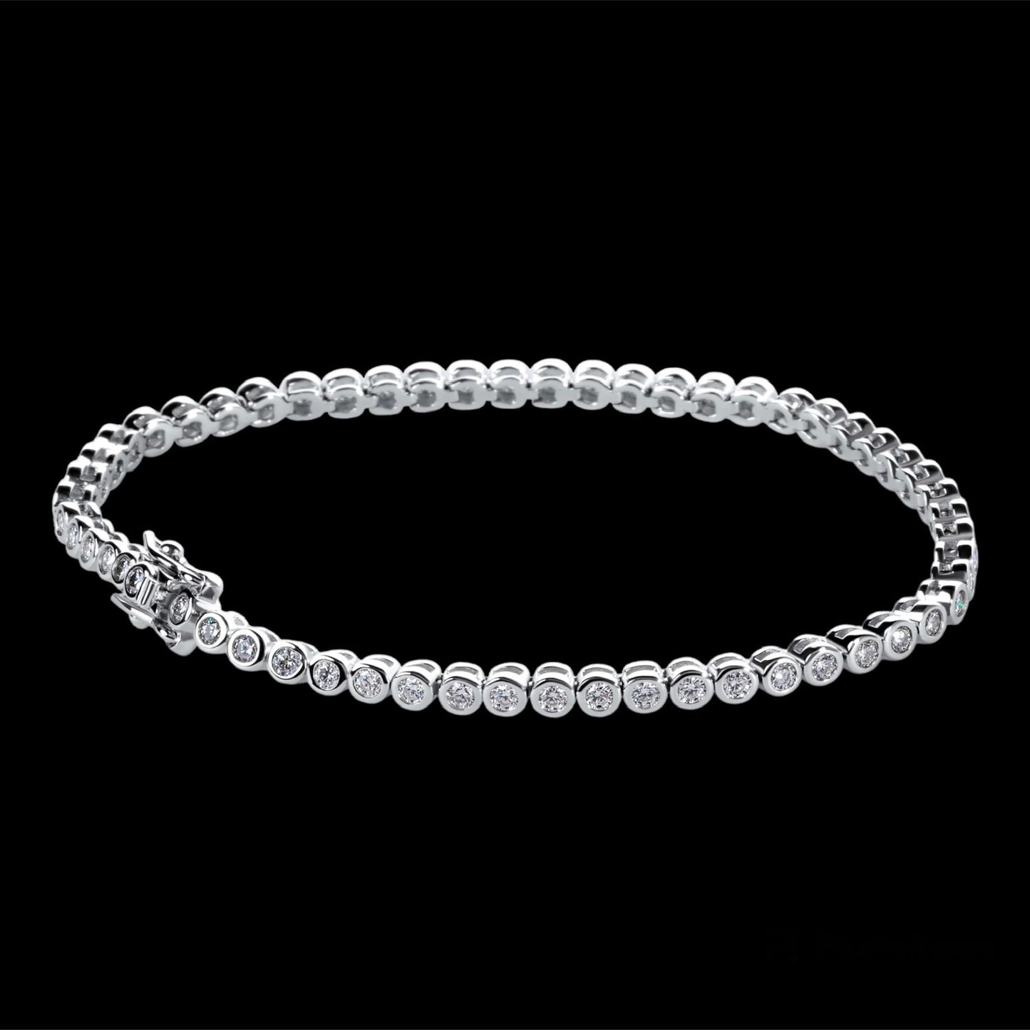 Bracelet Tennis Diamant Moissanite Rond 2mm