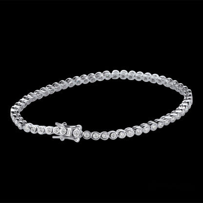 Bracelet Tennis Diamant Moissanite Rond 2mm