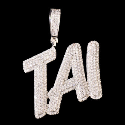 Pendentif de nom personnalisé à 2 couches