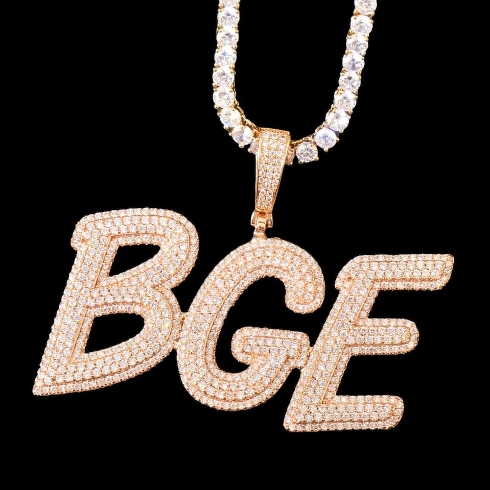 Pendentif de nom personnalisé à 2 couches