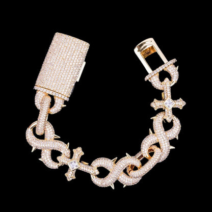 Diamant Croix Infini / Bracelet Cubain
