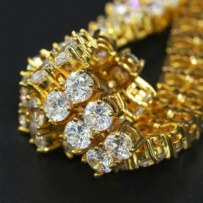 Bracelet Double Tennis Plaqué Or