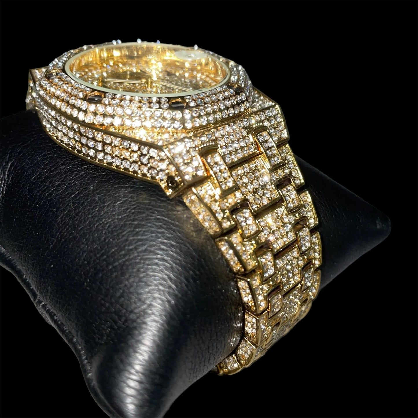 Royal Majestic 42mm Chronograaf – Fully Iced Goud Verguld Horloge