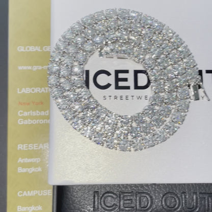 CHAÎNE DE TENNIS ARGENT MOISSANITE DIAMANT 5MM