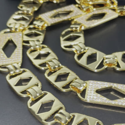 14MM ICED OUT KINGSLEY CHAIN