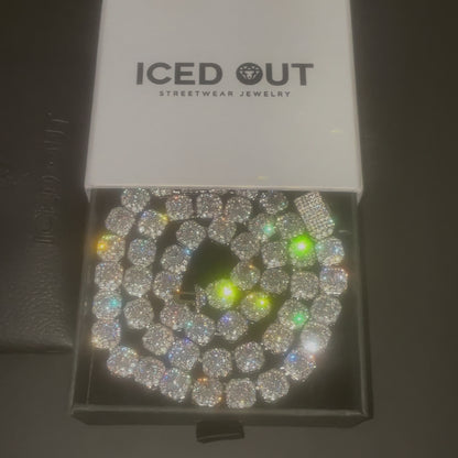 Chaîne de tennis groupée Ultra Iced Out de 10 mm
