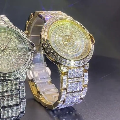 Eclipse 42mm – Fully Iced Goud Verguld Horloge