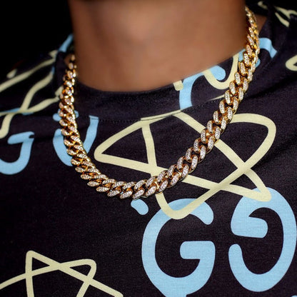 Cubain Miami Iced Plaqué Or 12 mm