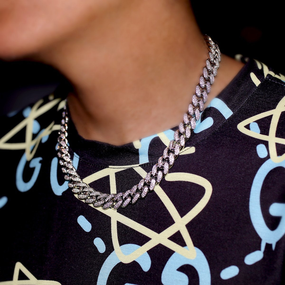 Chaîne cubaine Iced Out Miami de 12 mm