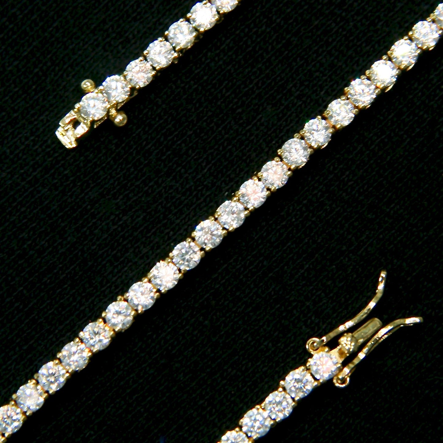 CHAINE DE TENNIS PLAQUE OR 3MM