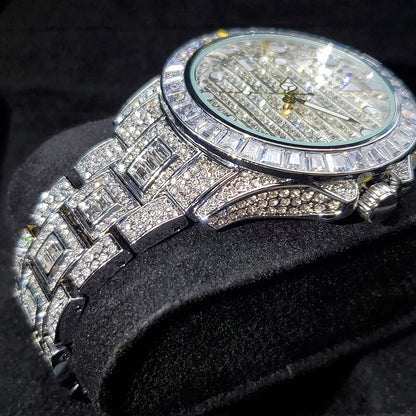 Fully Iced Out GMT Master Baguette horloge