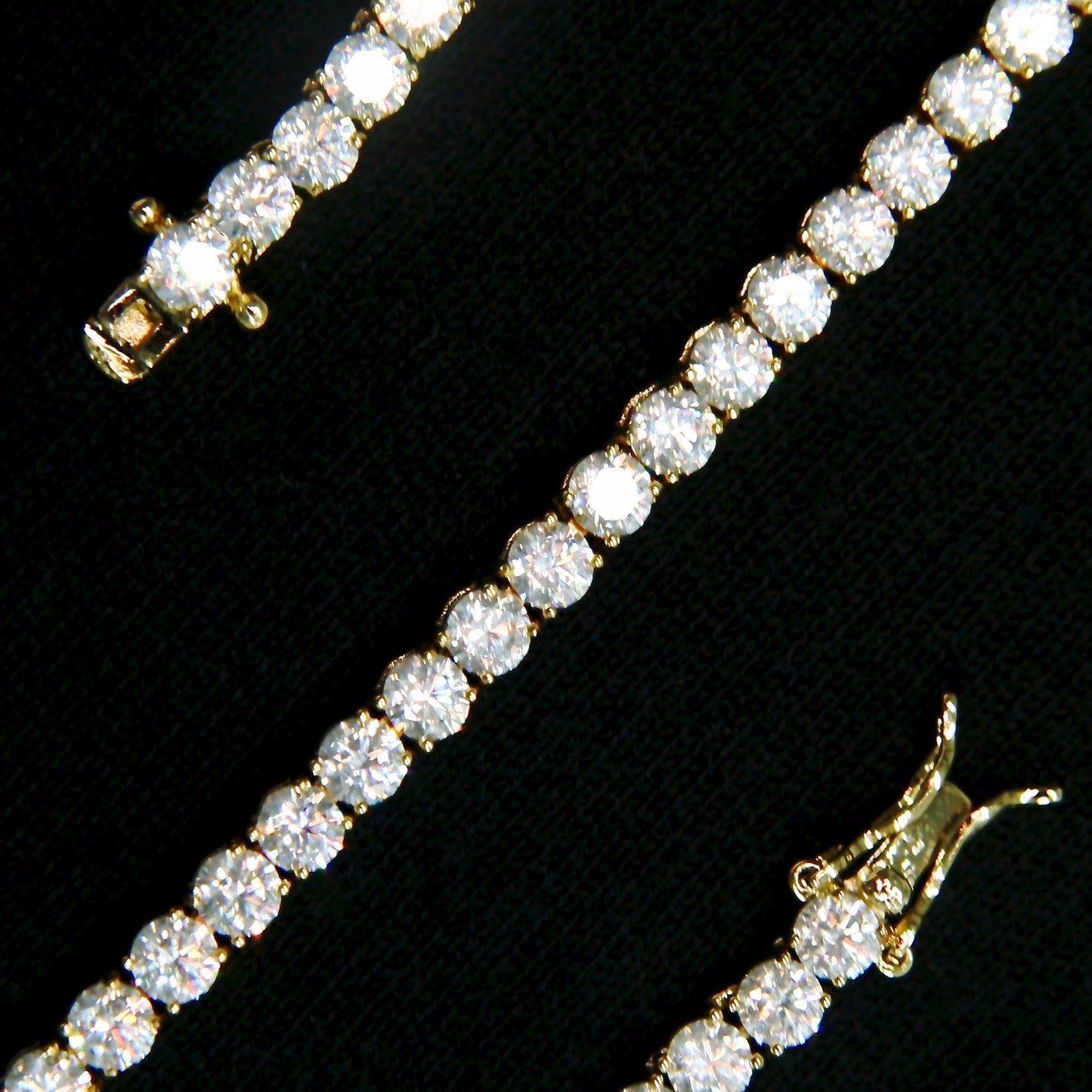 CHAINE DE TENNIS PLAQUE OR 4MM