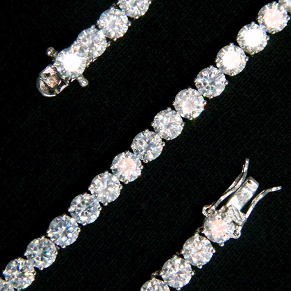 BRACELET TENNIS PLAQUÉ OR BLANC 5MM