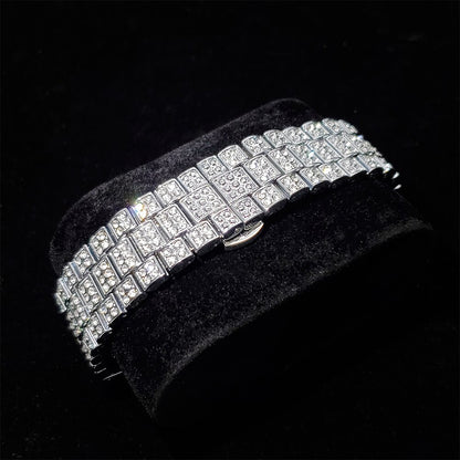 Entièrement glacé | Cadran arabe | montre présidentielle