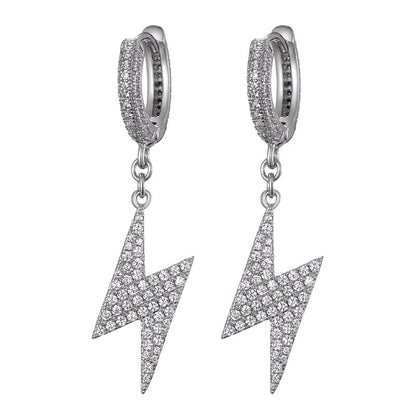 Boucles d'oreilles Iced Out Lightning