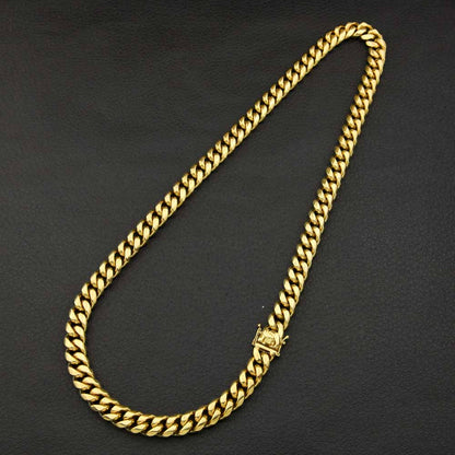 12mm Gold Plated Miami Cuban Necklace