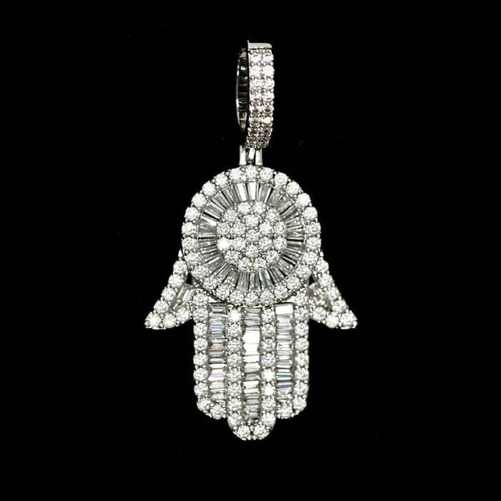 Baguette Diamanten Hamsa hand