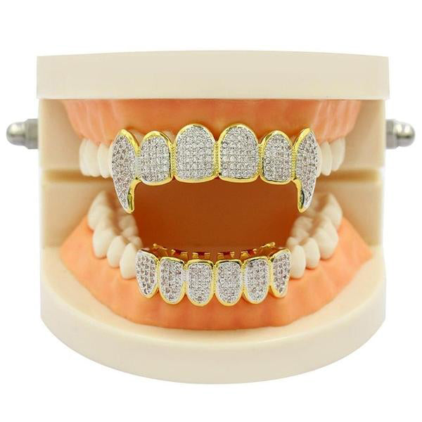 Iced Out Royal Multi Fang Grillz Ensemble