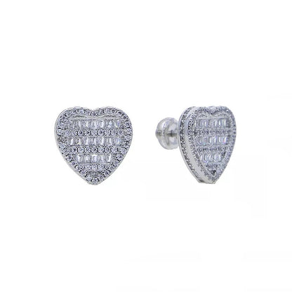Boucles d'oreilles cœur glacé 15 mm
