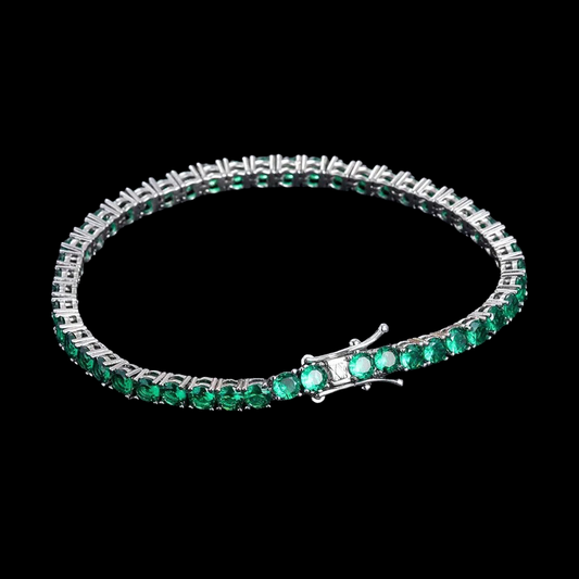 Smaragdgroen Tennis Armband