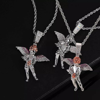 Multicolor Cupid Angel Pendant