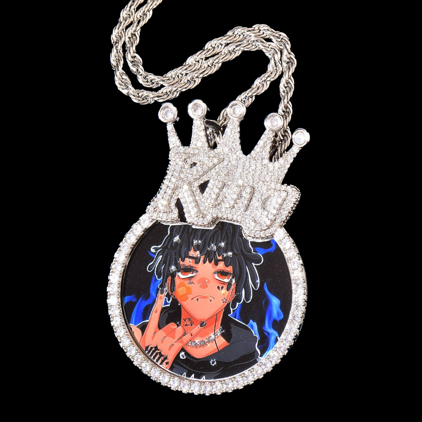 Pendentif Photo Personnalisé Avec Couronne