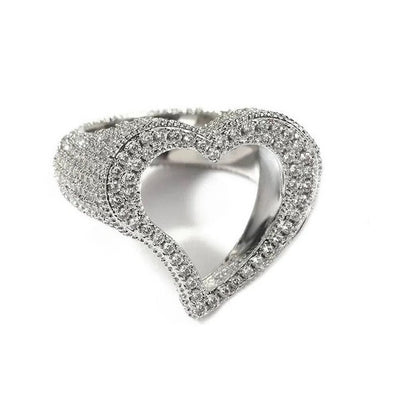 Open Diamanten Hart Ring