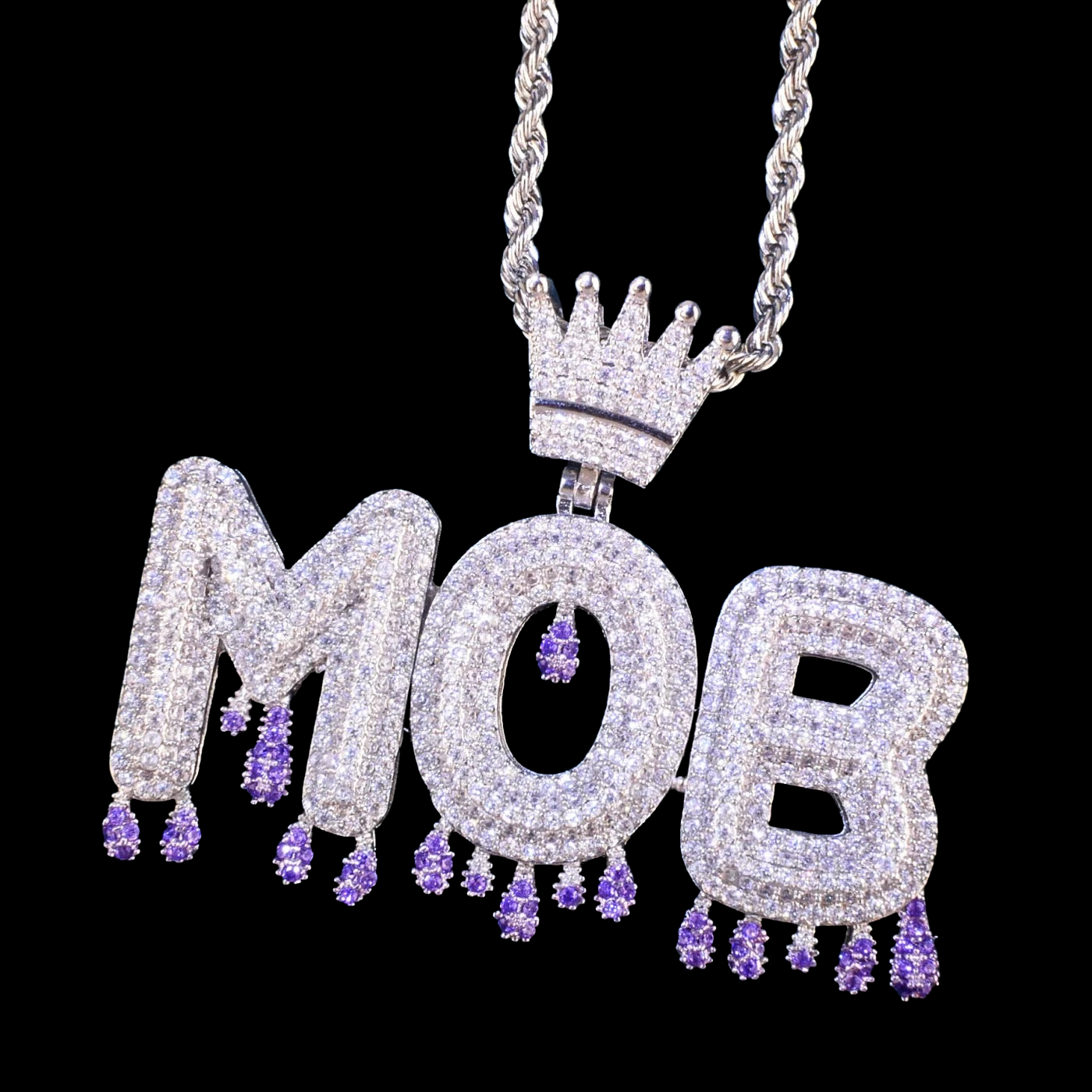 Pendentif personnalisé avec nom de couronne