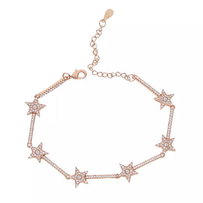 Bracelet Étoile Céleste Plaqué Or Rose