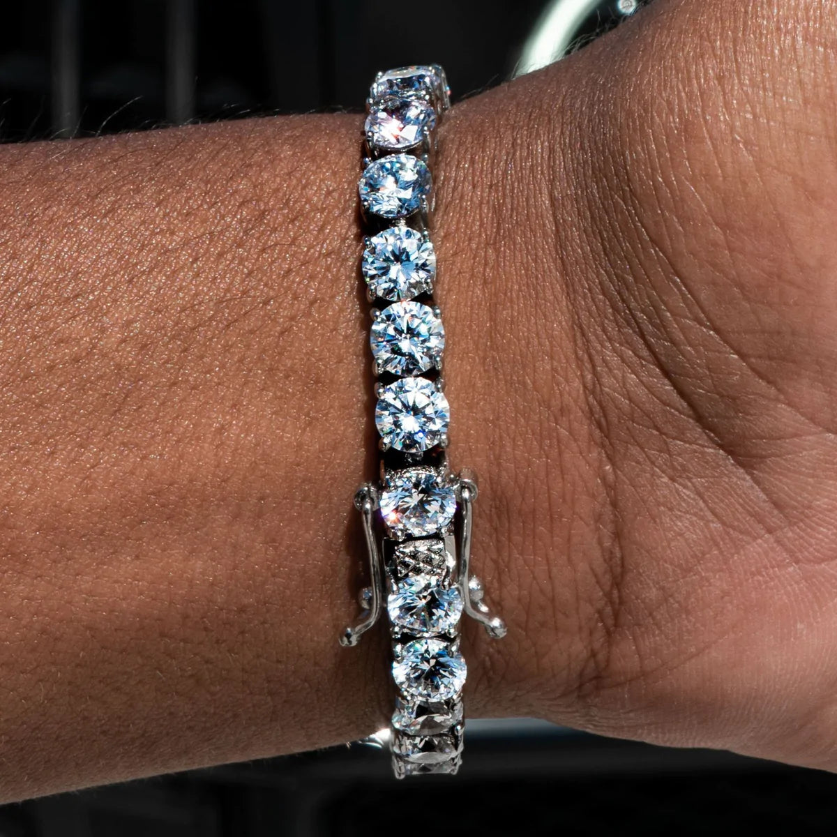Bracelet Tennis Diamant Moissanite Argent 5mm