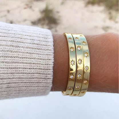 Jonc Étoile Plaqué Or