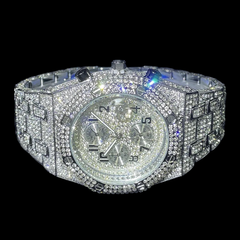 Royal Majestic 42mm Chronograph – Fully Iced Watch