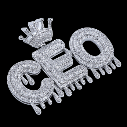 Pendentif personnalisé avec nom de couronne